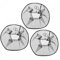 sourcing map Electric Fan Dust Cover 16 Inch Washable Dustproof Guard Mesh Net for Protection, Black Pack of 3