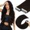 Tape Hair Extensions Real Human Hair Highlight Golden Blonde with Medium Blonde Tape on Human Hair Extensions 22In 50g 20pcs