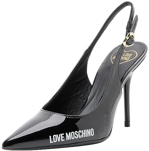 Love Moschino SANDALO TACCO Donna, Nero, 41 EU