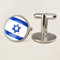 Israel-Flagge Bunte Emaille-Manschettenknöpfe - Klassische Manschettenknöpfe Mit Rundem Abzeichen, Schicker Patriotischer Schmuck, Charm Trend Herren Business Hemd Anzug Zubehör Kreatives Geschenk