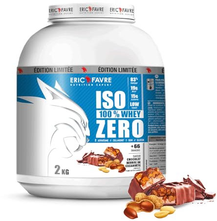 ISO WHEY ZERO 100% Pure Protéine - Pure Whey Protéine Isolate Savoureuse Pour Prise de Masse Musculaire - Assimilable Rapidement - 2kg - Saveur Choco Peanut Butter - Laboratoire Français Eric Favre