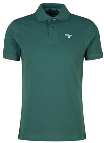 Barbour Men's Polo Shirt Tartan Pique MML0012GN89 Colour Green Gables, See Photos, XL