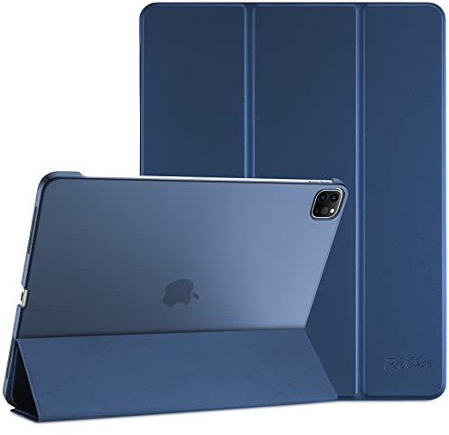 ProCase Hülle für iPad Pro 11 Zoll 2022/2021/2020 (4/3/2 Generation), Dreifach Falt Klapp Schutzhülle, Ultra Dünn Leicht Ständer Schale Smart Case Cover -Darkblau
