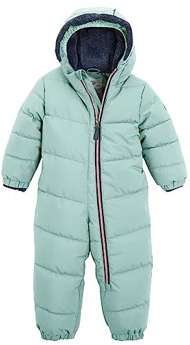 first instinct by killtec FIOW 32 MNS ONPC Overall/Schneeanzug in Daunenoptik mit Kapuze, stahlmint, 86-92