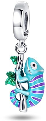 Streetculture NEU 2023 - Chamäleon Gecko Farbwechselnder Leguan - Bettelarmband Anhänger Schmuck Dekoration Zubehör Geschenk Sterlingsilber