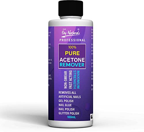 OA3 100% Pure Acetone Gel Nail Polish Remover: Ideal for UV/LED, Gel Soak Off, Removes All Nail Polish Types, Including Gel Polish, Acrylic, Gels, Nail Tips, & Glue