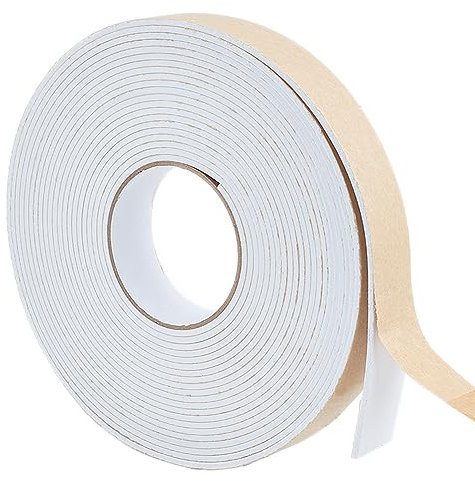 BENECREAT 10 m Weißes Schaumstoff-Dichtungsstreifenband, 30 mm X 3 mm Dichtungsschutz Aus Hochdichtem Schaumstoff Für Möbel, Autos, Sprecher, Sportausrüstung