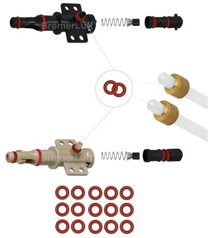 15 x O-Ring Dichtung für 4 mm Silikonschlauch Druckschlauch | für Kaffeemaschine und Kaffeevollautomat | kompatibel mit Saeco Philips Siemens Bosch Krups Spidem Gaggia Jura Miele Melitta AEG Neff
