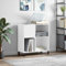 prissent Mobile Porta Dischi 84,5x38x89 cm in Legno Multistrato Mobile Porta CD Scaffale Porta CD Libreria Legno Porta Dischi Vinile Libreria Stretta Mobile TV Soggiorno Mobile Basso Bianco