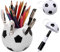 NyxSeat Porte-stylo avec ballon de football créatif multifonctionnel, porte-stylo, porte-brosse à dents, organisateur utile pour la décoration de votre maison, bureau et rangement sur le bureau