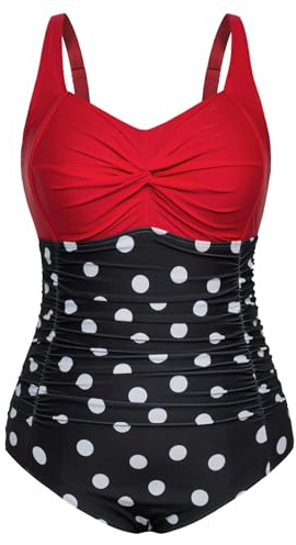 Hanna Nikole Women's Plus Size One Piece Swimsuit Tummy Control Swimwear Swimsuit V-Neck Ruched Monokinis