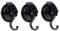 Gebiuhoo Saugnapf Haken 3 Stück Extra Stark Schwarz Suction Cup Haken Ohne Bohren Sicherer Anhang Hält 5KG Organisieren und Aufhängen von Gegenständen in Badezimmern und Küchen