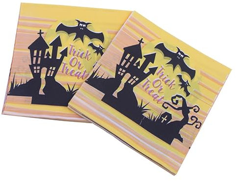 Anneome Halloween-fledermaus-seidenservietten 20 Stück Wiederverwendbar-papierservietten Dekorative Abendessenservietten Für Party Karneval Festival