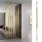 Paravent Raumteiler Wandtrennwand Raumteiler vom Boden Bis zur Decke, 70 Bis 300 cm Hohe, Moderne Sichtschutzsäule, Dekor-Trennsäule für Kleine Räume für Home-Office-Hotels(Gold,250cm(8.2ft))