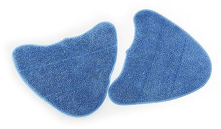 Zerodeko 2pcs Hook Loop Microfiber Steam Mop Cleaning Pads Compatible with Vax Master Washable Reusable for Hard Floors Blue Color for Laminate Tiles Vinyl More