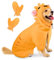 Bibykivn Hundebademantel, Einstellbare Dichtheit Hundebademantel mit Klettverschluss, Schnelltrocknender Hundebademantel, für Große Mittelgroße Kleine Hunde/Katze (Lion-Orange, XL)