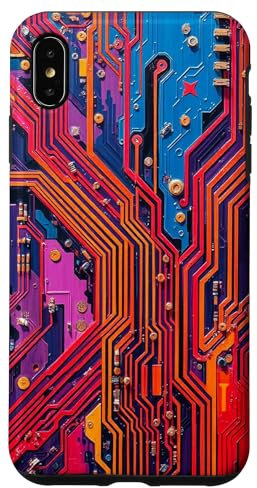 Hülle für iPhone XS Max Computerplatine Cyber Geek Tech Design