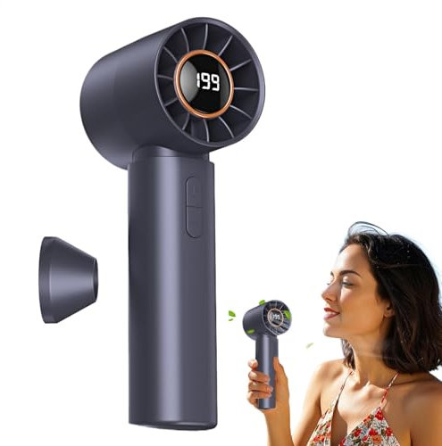 YRTUOP Hand Fan | Handheld Portable Bladeless Fan with Turbo Tech,Powerful High-Speed Motor, Type-C Rechargeable Cool Gadgets for Home, Outdoor Activities