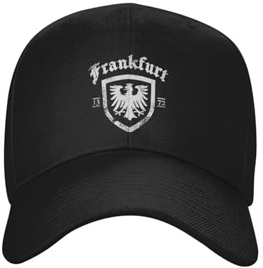 ECUXSRHN Basecap für Herren Schwarze Baseballcap Eintracht Frankfurts Caps, Klassische Snapback-Mütze, verstellbar, für den Freizeitgebrauch
