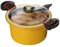 Pot de pression, Stockpot de 3,5 L de temps avec couvercle transparent et serrure à double oreille, autocuiseur à petite pression à usage avec manche et soupape de relief, antiadhésif pour le ragoût,