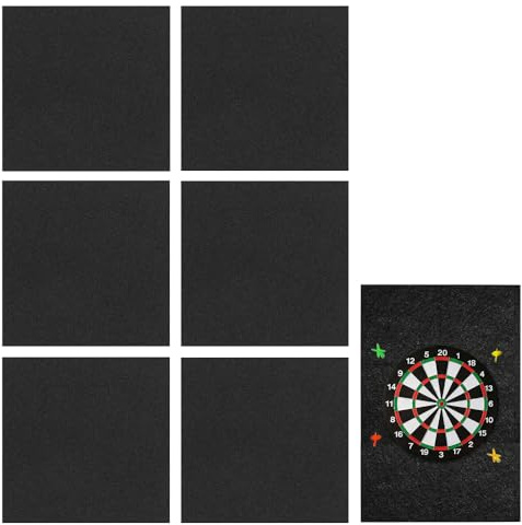 Weciau Dart Board Wall Protector, Felt Dartboard Wall Protection, Self-Adhesive Spliced Wall, Wall Tiles Dartboard Surround Protector, Backboard Cork Board for Protection