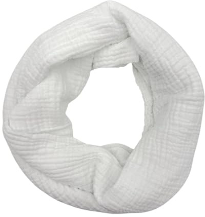 Ziona Damen Musselin Loop Schal Uni Baumwolle Frühling Herbst Made in Italy
