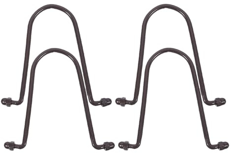 TEHAUX 4pcs Rain Chain Hooks Lightweight Iron Downspout Adapter Black Easy to Carry for Outdoors and Indoors Hanging
