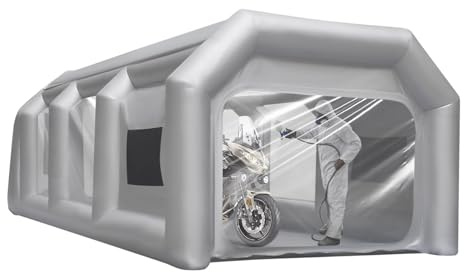 Cabina pittura gonfiabile, garage pieghevole auto esterna, 4 x 2,5 x 2,2 m | Tenda Pittura Gonfiabile Automobile Con Sistema di Filtrazione Soffianti, Rifugi Auto, Tempo Di Inflazione 5 Min