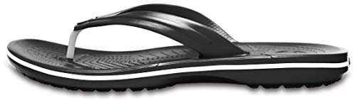 Crocs Unisex Crocband Flip Flip Flops, Black, 7 UK Men/ 8 UK Women