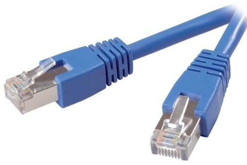 Vivanco Cat 5e Netzwerkkabel 1:1 verschaltet, RJ45 Stecker 10.0 m blau