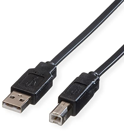 ROLINE USB 2.0 Notebook-Flachkabel, Typ A-B, 0,8m