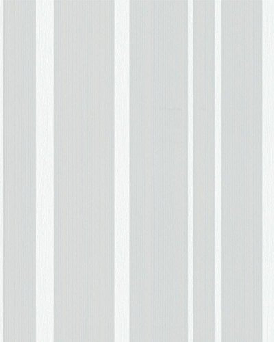 Tapete Marburg Di Moda 54231 Vliestapete Streifen hellgrau silber weiß