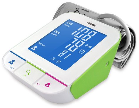 Duronic Blood Pressure Monitor BPM490 Automatic Upper Arm Intelligent Bluetooth for Upto 2 Users