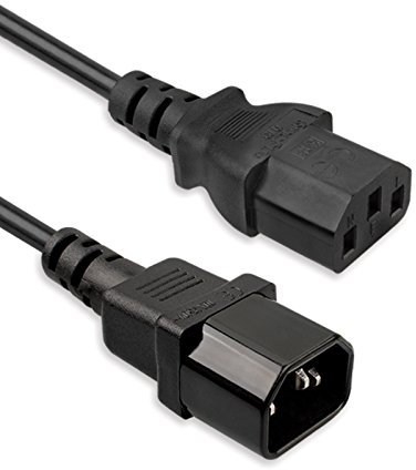 VulTech ALIM15-IN Cavo Prolunga Alimentazione 1.5m – Spina Maschio IEC C14 a Presa Femmina IEC C13 – Ideale per PC, UPS, Server, Monitor – Colore Nero
