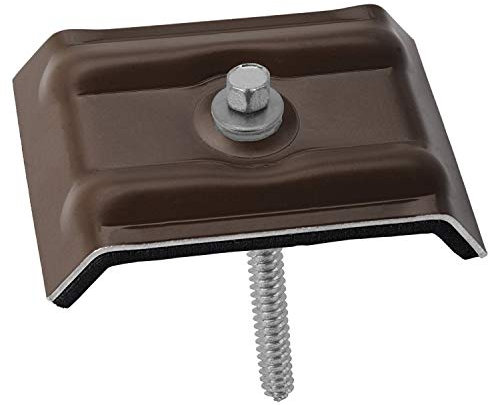 50 Stück Kalotten 35/207 farbig mit Fassadenbauschrauben für Wellplatten Lichtplatten Sepiabraun RAL 8014