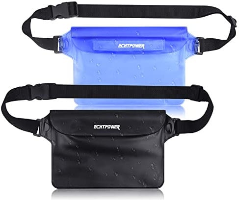 wasserdichte Tasche mit verstellbarem Gurt, Bauchtasche schützt Handy/Geld/Karte/Schlüssel, Wasserfeste Schutzhülle Tasche für Schwimmen, Kajak, Boot, Camping, Wandern, Angeln –2 Stück