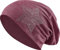 Jersey Baumwolle elastisches Long Slouch Beanie Unisex Herren Damen mit Strass Stern Steinen Mütze Heather in 35 (2) (Heather WineRed)