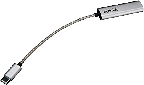Audiolab Portable amplificateur de casque audio Alimenté par USB DAC Ampli casque pour téléphone portable (Android, USB-C Port)