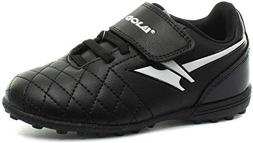 Gola Boy's Aka921 Football Boots, Black Black White Bw, 1 UK Child