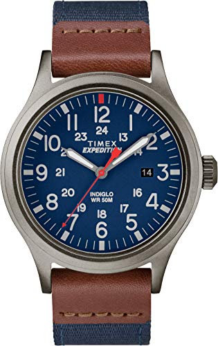 Timex Orologio Expedition Scout 40 mm TW4B14100, Marrone/Blu