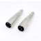 LoongGate XLR 3 Pin Stecker zu 1/4 6,35 mm TRS weibliche Stecker Adapter, professionelle Metall-Bau Mic Buchse Stecker Konverter - 2 Pack