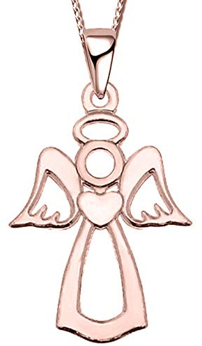 Damen Mädchen Halskette aus 925 Sterling Silber Kinder Frau Schutz-Engel Anhänger Kette