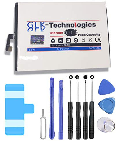 High Power Akku BM50 für Xiaomi Mi Max 2 | Original GLK-Technologies® Batterie | 5400 mAh // inkl Werkzeugset // Produkt 2021 Bj