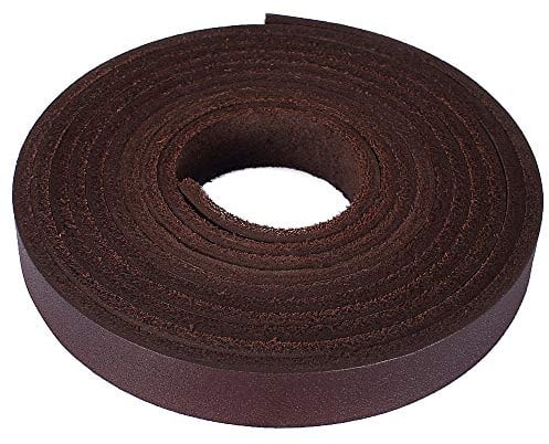 LolliBeads (TM) Genuine Leather Strap Leather Strip 1/2 Inch Wide and 72 Inches Long, Chocolate Brown