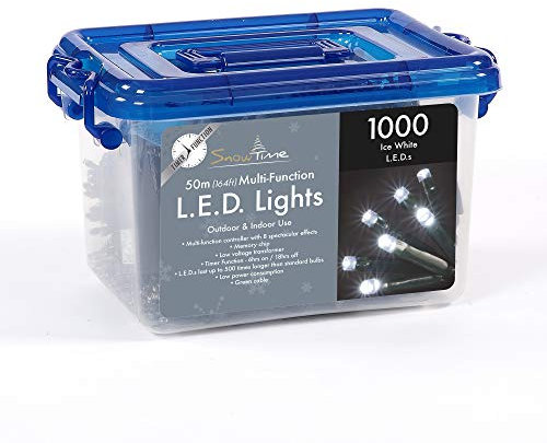 Snowtime 1000 Ice White LED Multi-function Lights With Timer