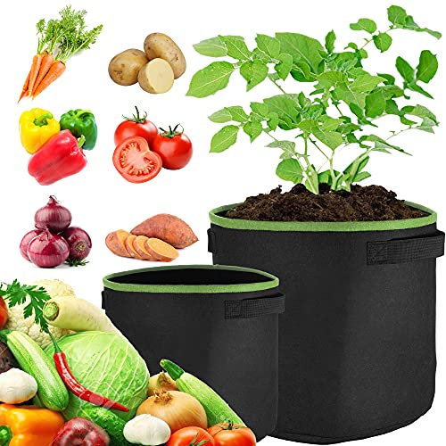 Plant Grow Bags | Felt Fabric Planting Container | Durable Garden Planter (20L, 3 pack)