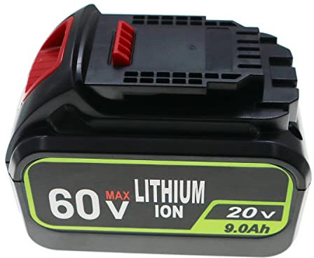EMBRACESUN 9000mAh Battery Pack DEW60V Replacement for De walt 20/60V Battery DCB184 DCB200 DCB606 DCB546 DCB547