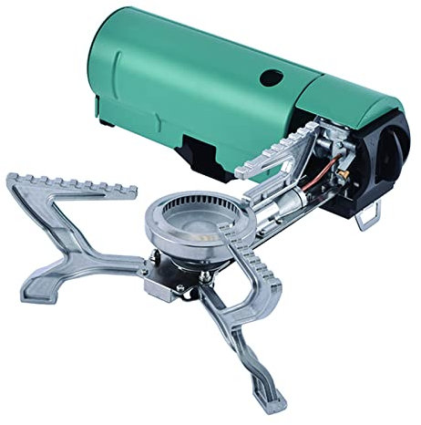 BRS-99 Mini réchaud au butane portable pliable 2670 W Réchaud à gaz avec sac de rangement pour pique-nique, randonnée, voyage à domicile (BRS-99 bleu)