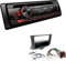 Pioneer DEH-S320BT 1-DIN Autoradio Bluetooth CD-Tuner USB Spotify inkl. Einbauset passend für Toyota Yaris Verso 1999-2003 schwarz