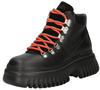 Bronx Damen Schnürstiefelette Mount schwarz/rot 41